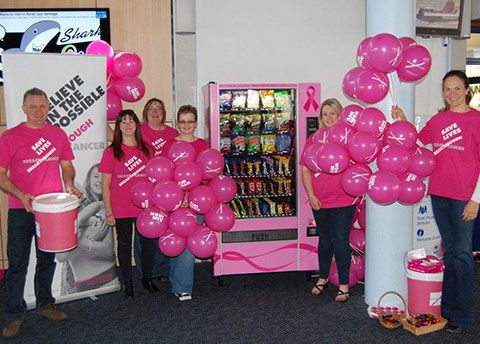 We launch Pinkie, our dedicated machine for raising money for breast cancer.