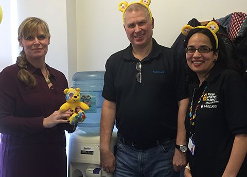 MannVend supports the Children in Need call centre with a refreshing water cooler
