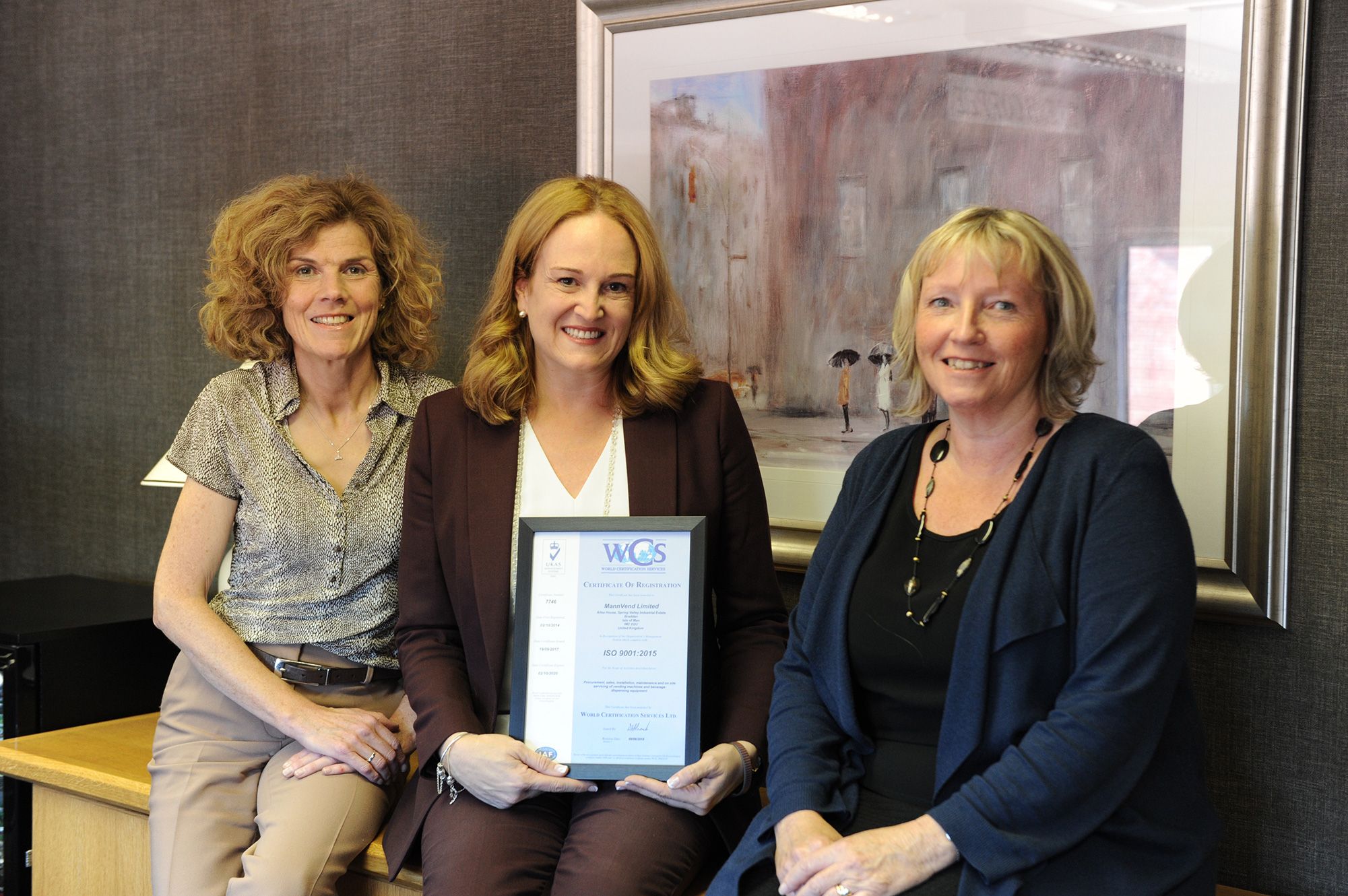 Christine, Tracey and Jo with the latest ISO Certification